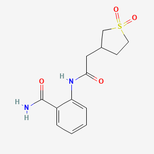 2-[[2-(1,1-Dioxothiolan-3-yl)acetyl]amino]benzamide