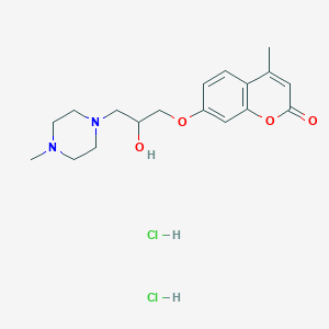 molecular formula C18H26Cl2N2O4 B7758800 7-[2-Hydroxy-3-(4-methylpiperazin-1-yl)propoxy]-4-methylchromen-2-one;dihydrochloride 