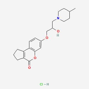 7-[2-hydroxy-3-(4-methylpiperidin-1-yl)propoxy]-2,3-dihydro-1H-cyclopenta[c]chromen-4-one;hydrochloride