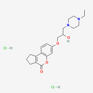 7-[3-(4-ethylpiperazin-1-yl)-2-hydroxypropoxy]-2,3-dihydro-1H-cyclopenta[c]chromen-4-one;dihydrochloride