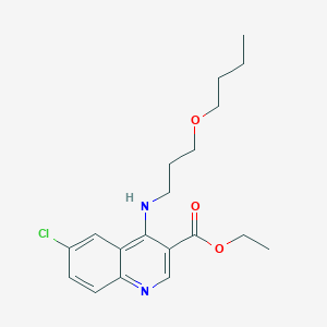 molecular formula C19H25ClN2O3 B7759088 Ethyl 4-(3-butoxypropylamino)-6-chloroquinoline-3-carboxylate 