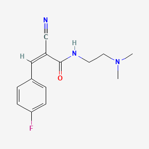 (Z)-2-cyano-N-(2-(dimethylamino)ethyl)-3-(4-fluorophenyl)acrylamide