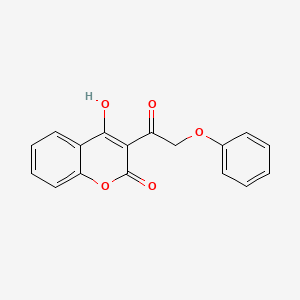 molecular formula C17H12O5 B7759147 4-hydroxy-3-(phenoxyacetyl)-2H-chromen-2-one 