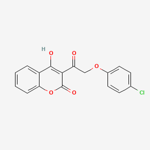 molecular formula C17H11ClO5 B7759155 3-[2-(4-Chlorophenoxy)acetyl]-4-hydroxychromen-2-one 