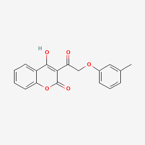 molecular formula C18H14O5 B7759167 4-Hydroxy-3-[2-(3-methylphenoxy)acetyl]chromen-2-one 