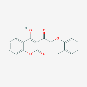 molecular formula C18H14O5 B7759169 4-Hydroxy-3-[2-(2-methylphenoxy)acetyl]chromen-2-one 