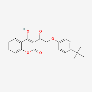 molecular formula C21H20O5 B7759170 3-[2-(4-Tert-butylphenoxy)acetyl]-4-hydroxychromen-2-one 