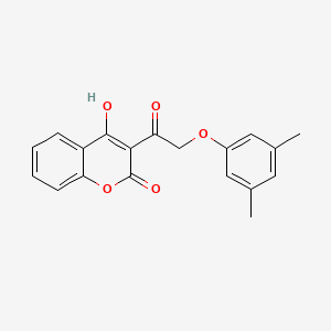 molecular formula C19H16O5 B7759173 3-[2-(3,5-Dimethylphenoxy)acetyl]-4-hydroxychromen-2-one 