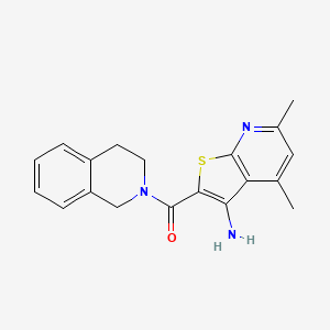 molecular formula C19H19N3OS B7759215 (3-amino-4,6-dimethylthieno[2,3-b]pyridin-2-yl)-(3,4-dihydro-1H-isoquinolin-2-yl)methanone 