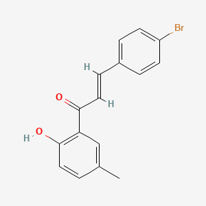 molecular formula C16H13BrO2 B7759218 (E)-3-(4-bromophenyl)-1-(2-hydroxy-5-methylphenyl)prop-2-en-1-one 