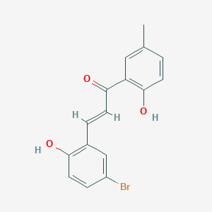 molecular formula C16H13BrO3 B7759226 (E)-3-(5-bromo-2-hydroxyphenyl)-1-(2-hydroxy-5-methylphenyl)prop-2-en-1-one 