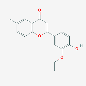 molecular formula C18H16O4 B7759232 2-(3-Ethoxy-4-hydroxyphenyl)-6-methylchromen-4-one 