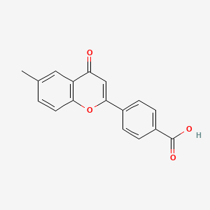 molecular formula C17H12O4 B7759234 4-(6-methyl-4-oxo-4H-chromen-2-yl)benzoic acid 