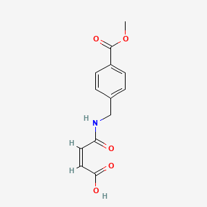 molecular formula C13H13NO5 B7759290 (Z)-4-((4-(methoxycarbonyl)benzyl)amino)-4-oxobut-2-enoic acid 