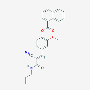 [4-[(E)-2-cyano-3-oxo-3-(prop-2-enylamino)prop-1-enyl]-2-methoxyphenyl] naphthalene-1-carboxylate