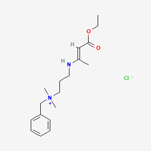 benzyl-[3-[[(E)-4-ethoxy-4-oxobut-2-en-2-yl]amino]propyl]-dimethylazanium;chloride