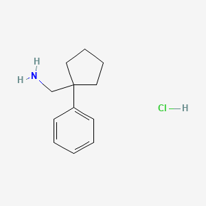 molecular formula C12H18ClN B7759462 (1-Phenylcyclopentyl)methanamine hydrochloride 