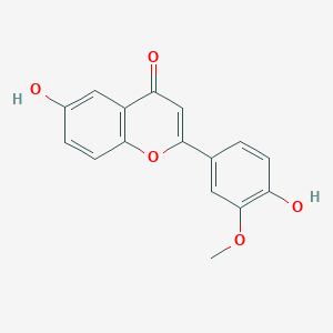 molecular formula C16H12O5 B7759515 6-hydroxy-2-(4-hydroxy-3-methoxyphenyl)-4H-chromen-4-one CAS No. 63046-11-7