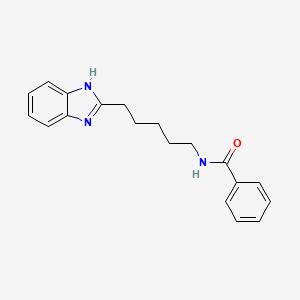 molecular formula C19H21N3O B7759523 N-[5-(1H-benzimidazol-2-yl)pentyl]benzamide 