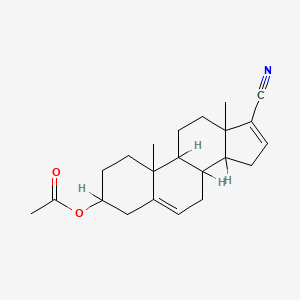 molecular formula C22H29NO2 B7759526 17-Cyanoandrosta-5,16-dien-3-yl acetate 