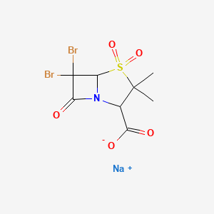 Sodium;6,6-dibromo-3,3-dimethyl-4,4,7-trioxo-4lambda6-thia-1-azabicyclo[3.2.0]heptane-2-carboxylate