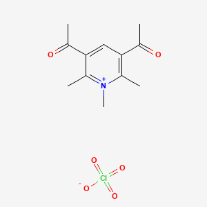 molecular formula C12H16ClNO6 B7759544 3,5-Diacetyl-1,2,6-trimethyl-pyridinium 