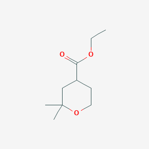 molecular formula C10H18O3 B7759570 ethyl 2,2-dimethyltetrahydro-2H-pyran-4-carboxylate 