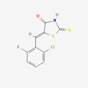 molecular formula C10H5ClFNOS2 B7759577 (5Z)-5-(2-chloro-6-fluorobenzylidene)-2-sulfanyl-1,3-thiazol-4(5H)-one 