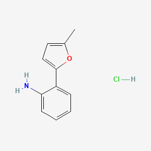 molecular formula C11H12ClNO B7759589 2-(5-Methyl-2-furyl)aniline hydrochloride CAS No. 5663-85-4