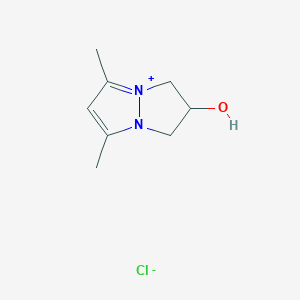 2-hydroxy-5,7-dimethyl-2,3-dihydro-1H-pyrazolo[1,2-a]pyrazol-4-ium chloride