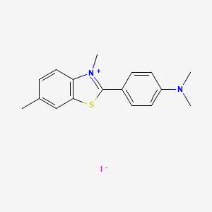 2-(4-(Dimethylamino)phenyl)-3,6-dimethylbenzo[d]thiazol-3-ium iodide