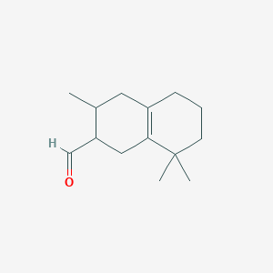 molecular formula C14H22O B7759785 3,8,8-Trimethyl-1,2,3,4,5,6,7,8-octahydronaphthalene-2-carbaldehyde 