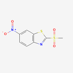 molecular formula C8H6N2O4S2 B7759807 2-(Methylsulfonyl)-6-nitrobenzo[d]thiazole CAS No. 21554-41-6