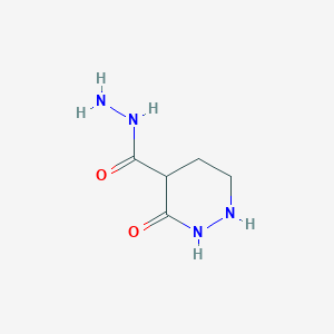 molecular formula C5H10N4O2 B7759812 3-Oxohexahydropyridazine-4-carbohydrazide 