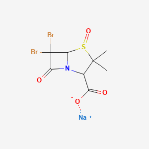 molecular formula C8H8Br2NNaO4S B7759891 Sodium;6,6-dibromo-3,3-dimethyl-4,7-dioxo-4lambda4-thia-1-azabicyclo[3.2.0]heptane-2-carboxylate 