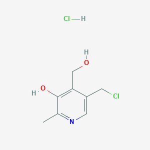 molecular formula C8H11Cl2NO2 B7759910 5-(Chloromethyl)-4-(hydroxymethyl)-2-methylpyridin-3-ol;hydrochloride 