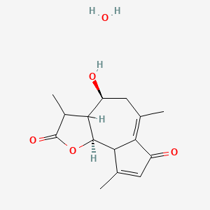 molecular formula C15H20O5 B7759945 (3S,4S,9bR)-4-hydroxy-3,6,9-trimethyl-3,3a,4,5,9a,9b-hexahydroazuleno[4,5-b]furan-2,7-dione;hydrate 