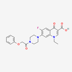 molecular formula C24H24FN3O5 B7759959 1-Ethyl-6-fluoro-4-oxo-7-[4-(phenoxyacetyl)piperazin-1-yl]-1,4-dihydroquinoline-3-carboxylic acid 