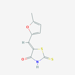 molecular formula C9H7NO2S2 B7759967 (5Z)-5-[(5-methylfuran-2-yl)methylidene]-2-sulfanyl-1,3-thiazol-4(5H)-one 