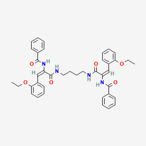 molecular formula C40H42N4O6 B7759972 N,N'-(butane-1,4-diylbis{imino[(1E)-1-(2-ethoxyphenyl)-3-oxoprop-1-ene-3,2-diyl]})dibenzamide 