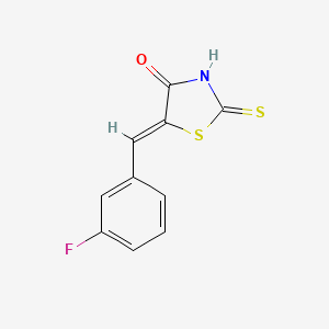 molecular formula C10H6FNOS2 B7759976 (5Z)-5-(3-fluorobenzylidene)-2-sulfanyl-1,3-thiazol-4(5H)-one 
