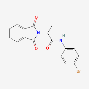 molecular formula C17H13BrN2O3 B7760098 N-(4-Bromo-phenyl)-2-(1,3-dioxo-1,3-dihydro-isoindol-2-yl)-propionamide 