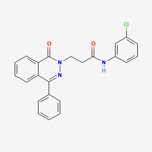 molecular formula C23H18ClN3O2 B7760134 N-(3-chlorophenyl)-3-(1-oxo-4-phenylphthalazin-2(1H)-yl)propanamide 