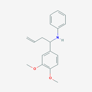 molecular formula C18H21NO2 B7760149 N-[1-(3,4-dimethoxyphenyl)but-3-enyl]aniline 
