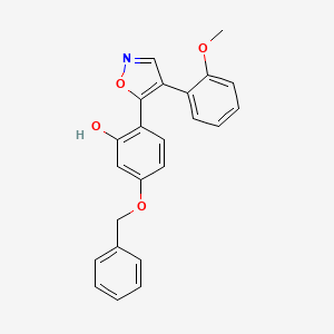 molecular formula C23H19NO4 B7760183 5-(Benzyloxy)-2-[4-(2-methoxyphenyl)-1,2-oxazol-5-yl]phenol 