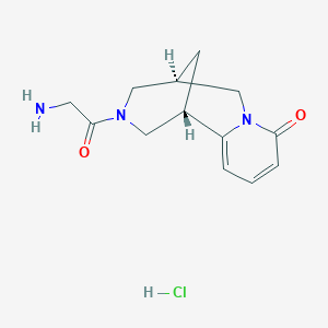 molecular formula C13H18ClN3O2 B7760195 (1S,9R)-11-(2-aminoacetyl)-7,11-diazatricyclo[7.3.1.02,7]trideca-2,4-dien-6-one;hydrochloride 