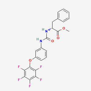molecular formula C23H17F5N2O4 B7760282 methyl (2R)-2-[[3-(2,3,4,5,6-pentafluorophenoxy)phenyl]carbamoylamino]-3-phenylpropanoate 