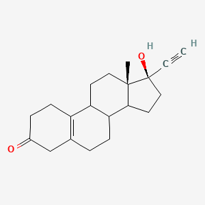 molecular formula C20H26O2 B7760297 (13S,17R)-17-ethynyl-17-hydroxy-13-methyl-1,2,4,6,7,8,9,11,12,14,15,16-dodecahydrocyclopenta[a]phenanthren-3-one 