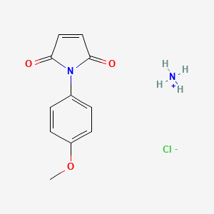 molecular formula C11H13ClN2O3 B7760323 Azanium;1-(4-methoxyphenyl)pyrrole-2,5-dione;chloride 
