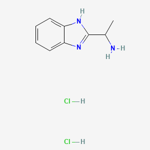 molecular formula C9H13Cl2N3 B7760332 1-(1h-Benzoimidazol-2-yl)-ethylamine dihydrochloride 